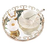 Polyvalence : en plus de servir à servir de la nourriture et des boissons, les plateaux décoratifs peuvent également servir à présenter des bijoux, des parfums et des cosmétiques. Convient pour la cuisine, la salle à manger, le salon, la salle de bain, le comptoir, le bureau, la coiffeuse, le bar.
