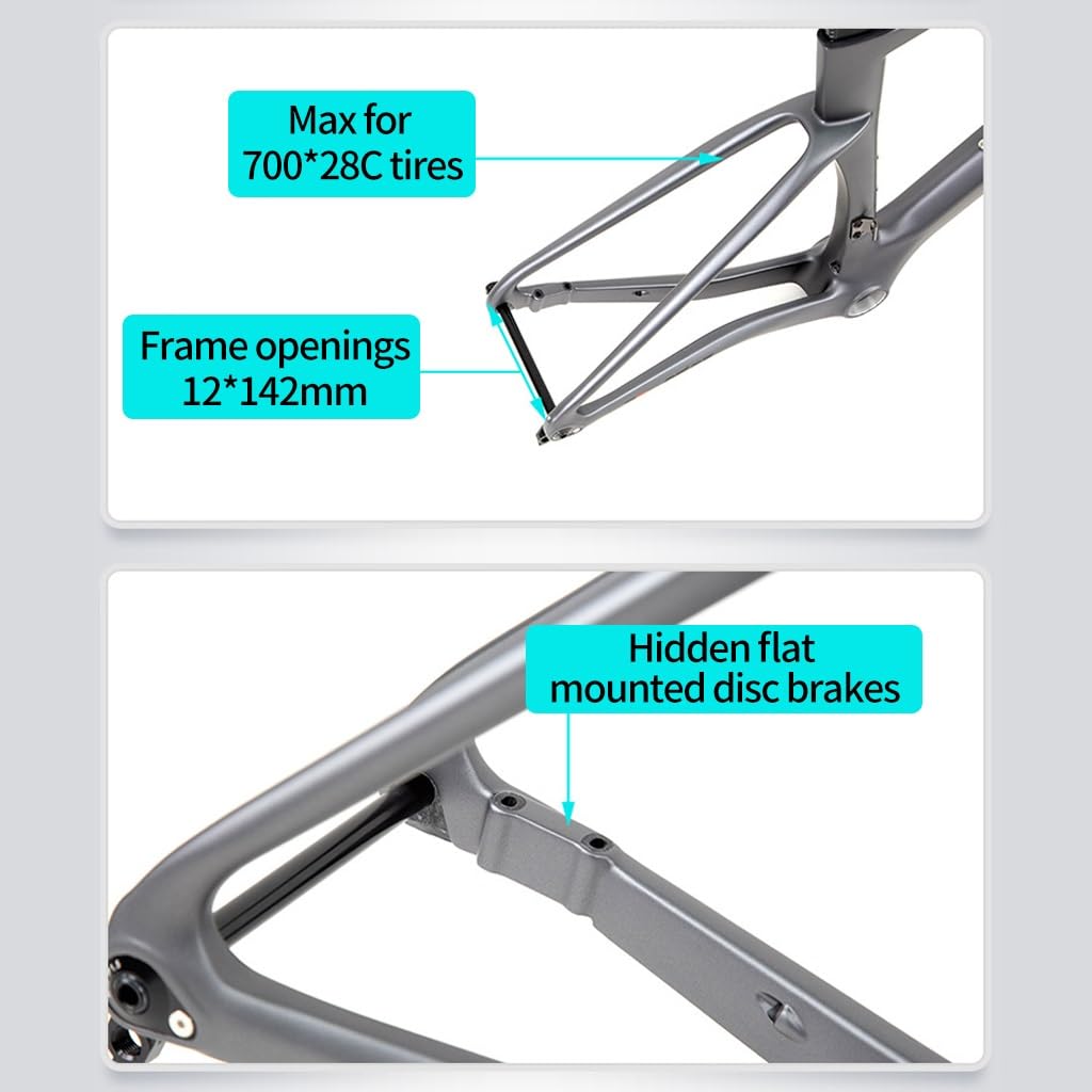 Amazon.co.jp: 700C ロードバイクフレームセット 43.5/46/48/50/52/54