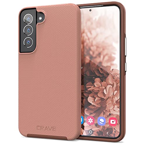 Image of Crave for Samsung Galaxy S22 Case, Shockproof Protection Dual Layer Case for Samsung Galaxy S22 5G (6.1 inch) - Blush