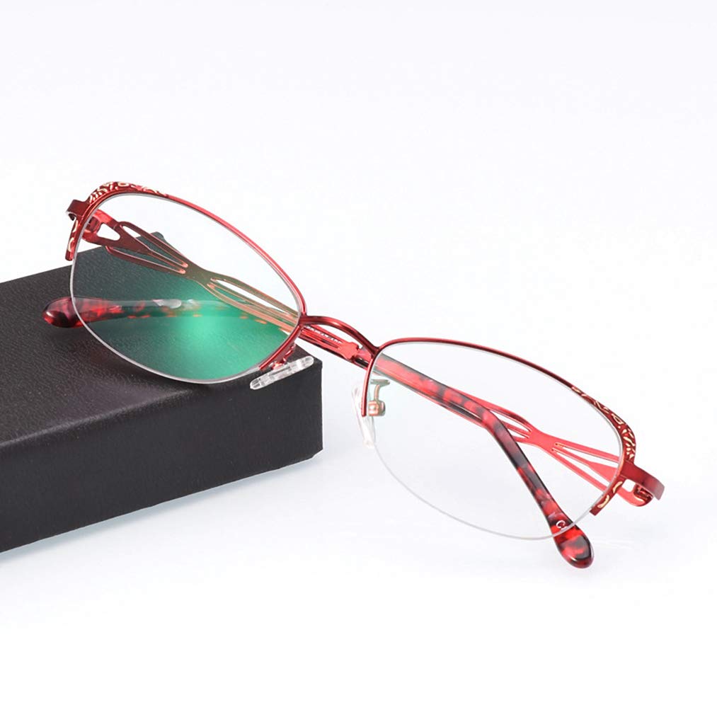 Damenmode Elegante photochrome Lesebrille Dunkelgraue Sonnenbrille mit Metallrahmen Anti-Ermüdungs-Komfort-Brille aus asphärischem Harz mit UV-Schutz
