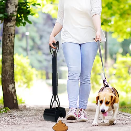 Image of ienjoyed 2-Pack Pooper Scooper for Large Small Dogs Heavy Duty, 32 inch Long Handle Poop Scoop for Yard, Grass, Gravel, Dog Poop Grabber with High Strength Material