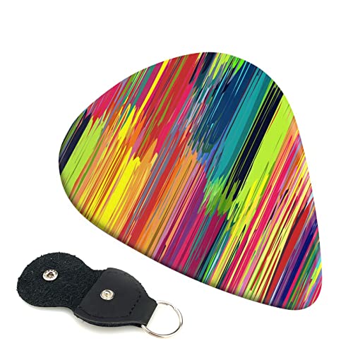 Lot de 6 médiators imprimés à rayures pour guitare acoustique et électrique - Les Beatles, Paul McCartney, John Lennon, RIngo Starr, George Harrison Lot de 6 médiators imprimés à rayures pour guitare acoustique et électrique