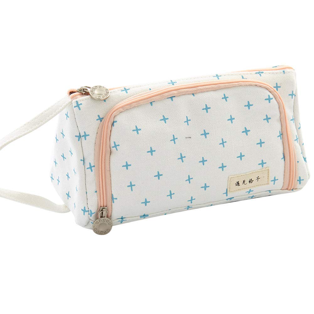 Venus valink Plaid Pencil Case Multifunction Portable Large Capacity Simple Pen Storage Bag, Portable School Stationery Pouch Pencil Box for Boys Girls Student