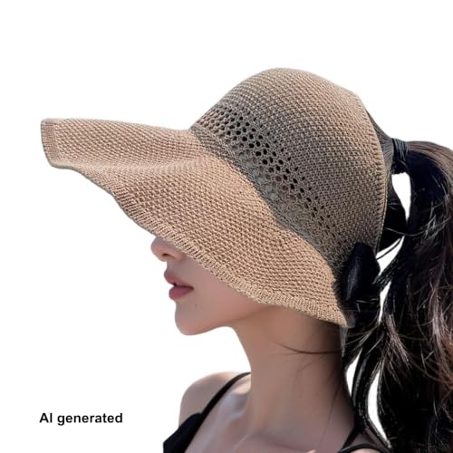 Visera de sol para mujer UPF 50+ con lazo miniatura 2