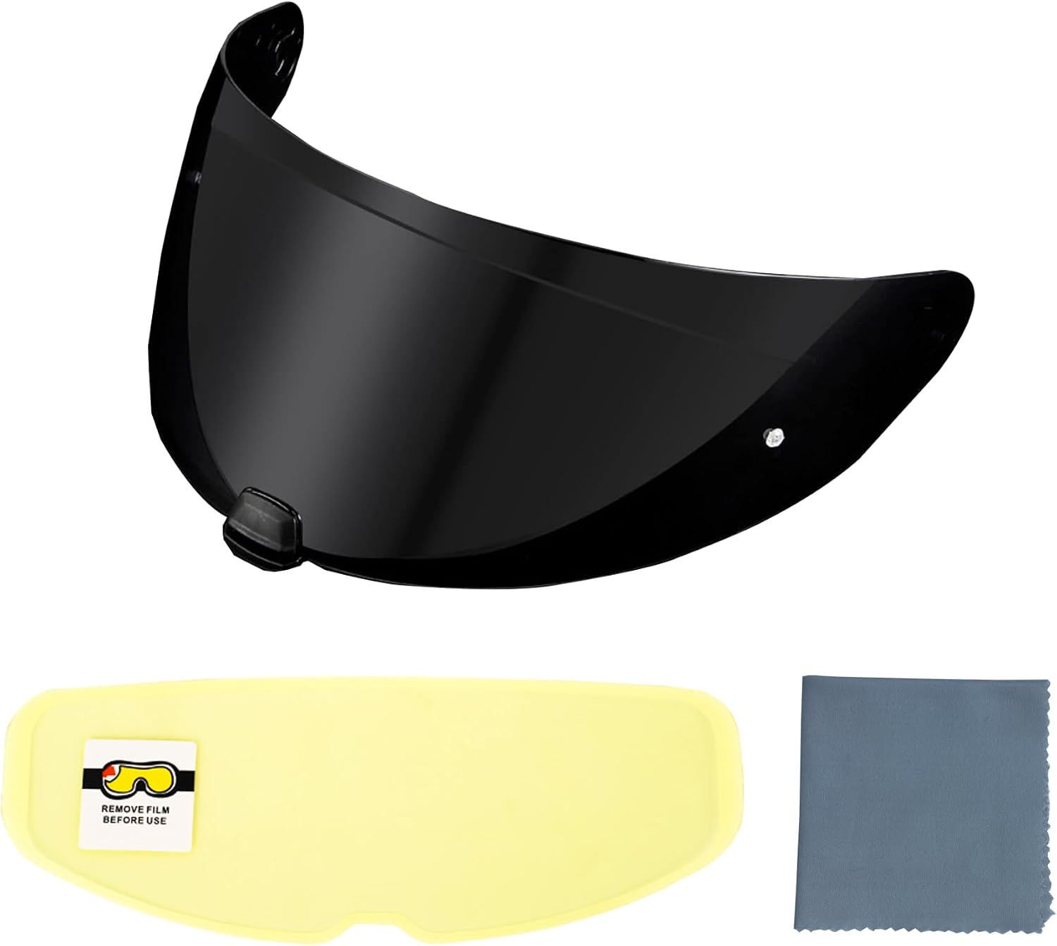 i70 i10 HJ-31 Motorcycle Helmet Visor with Professional Anti Fog Film Set (Revo Blue + Antifog Film)
