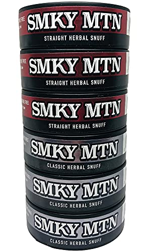 Smokey Mountain Snuff - 6 Can Sampler Pack (Classic + Straight)