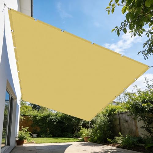 Voile d'ombrage rectangulaire haut de gamme jaune sable 120x320