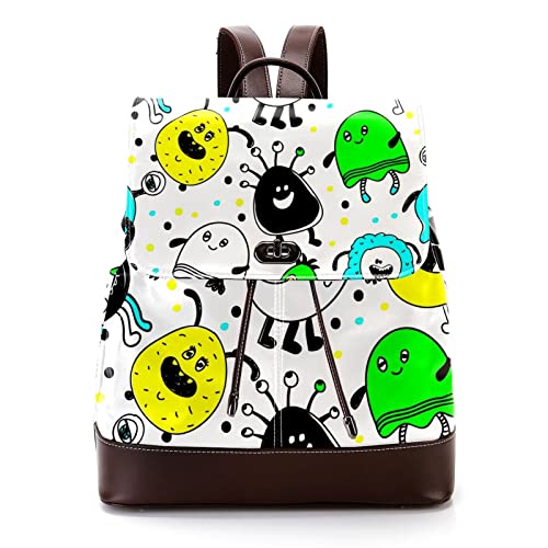 Mochila para mujer, diseño floral, color verde tropical, con solapa de viaje, mochila casual para damas y niñas, Multicolor 06