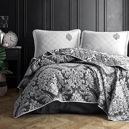 Sibiles - Colcha Bouti Algodón Turco Étnica Cama 135, 150, 160, y 180 Azteka Azul (240x240 cm)