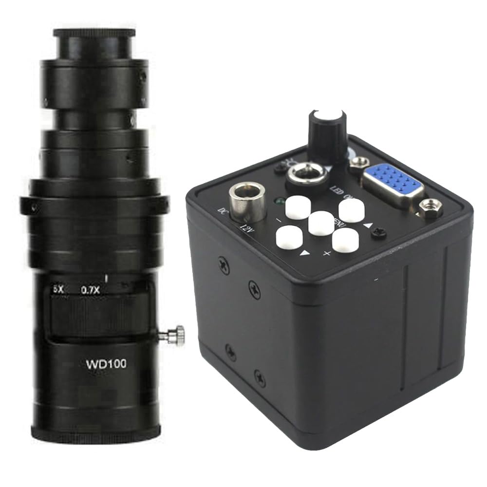 VGA 1080P Video Microscoop Camera & 200X C-Mount Lens Voor Telefoon Tablet PC PCB IC Solderen Reparatie