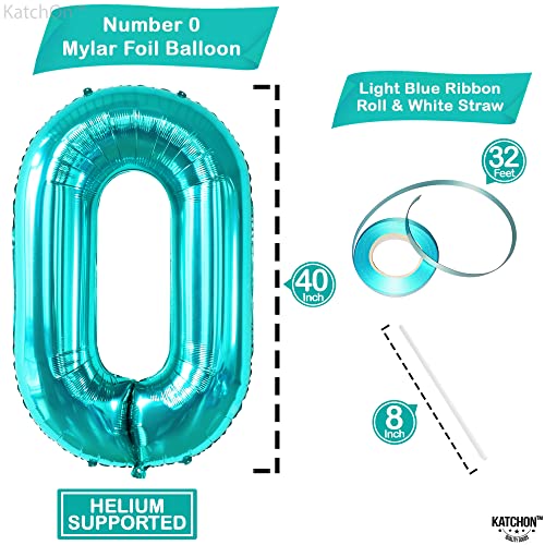 Image of KatchOn Aqua Blue 0 Balloons 40 Inch
