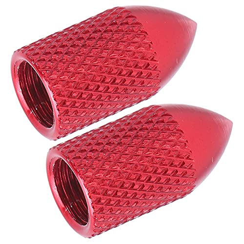 Schrader Valve Covers, Convenient to Use Long Service Life High Reliability Schrader Valve Caps for (Red)