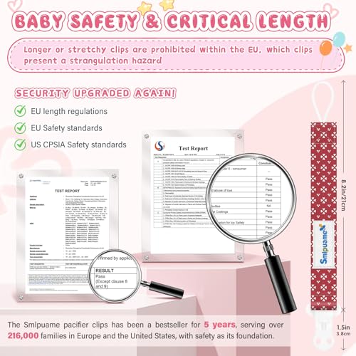 Image of Pacifier Clip Girl,6 Pack Stylish Binky Clips Strap for Baby Girls,Paci Holder with Clip Lightweight Universal Fits Most Pacifiers Teether Toy Teething Ring Soothie,Baby Gifts(Flower)