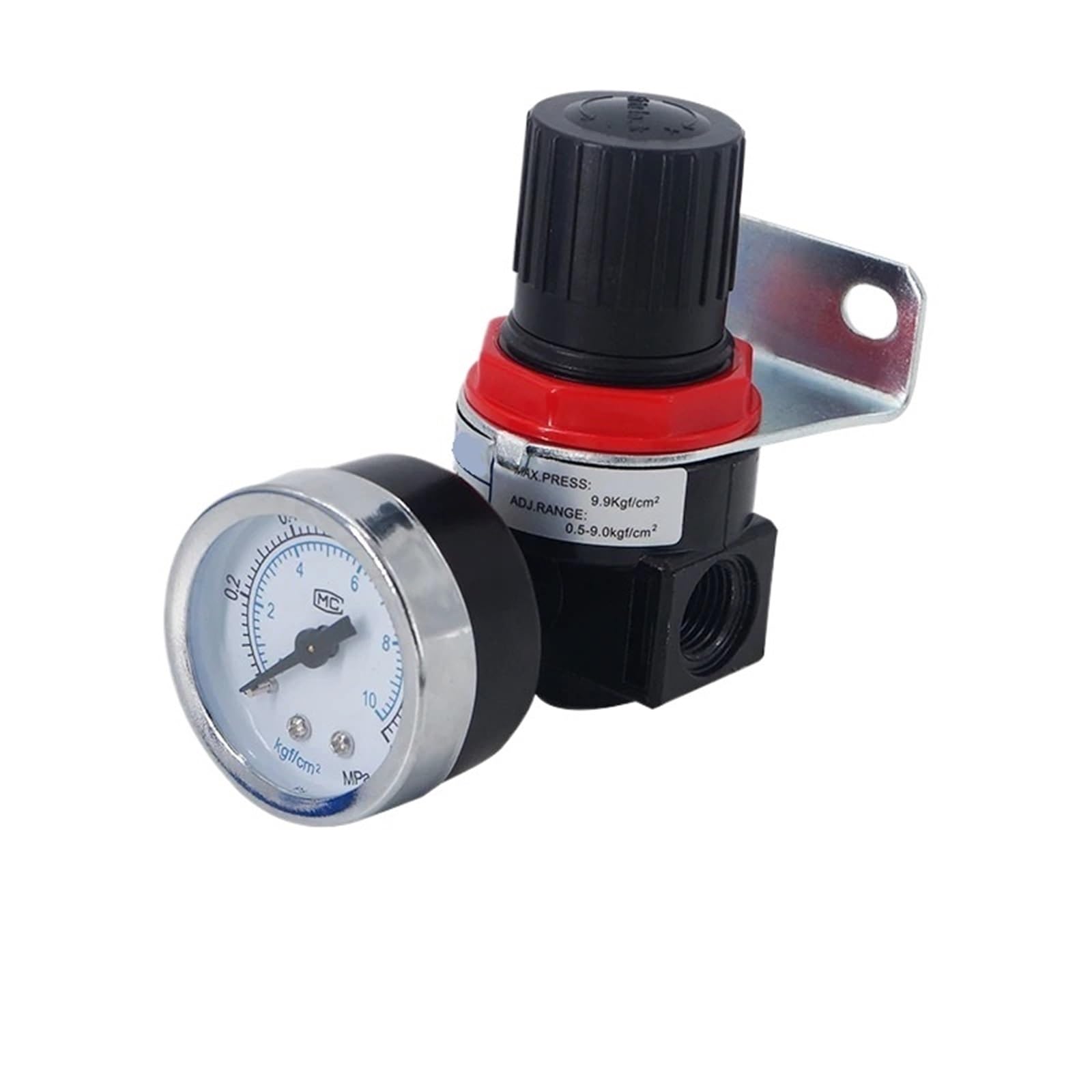 AR2000 G1/4 Mini Air Pressure Regulator Adjustable Pneumatic Reducing Valve with Gauge for Compressor AR1500 BR3000 BR4000 10bar(AR2000)