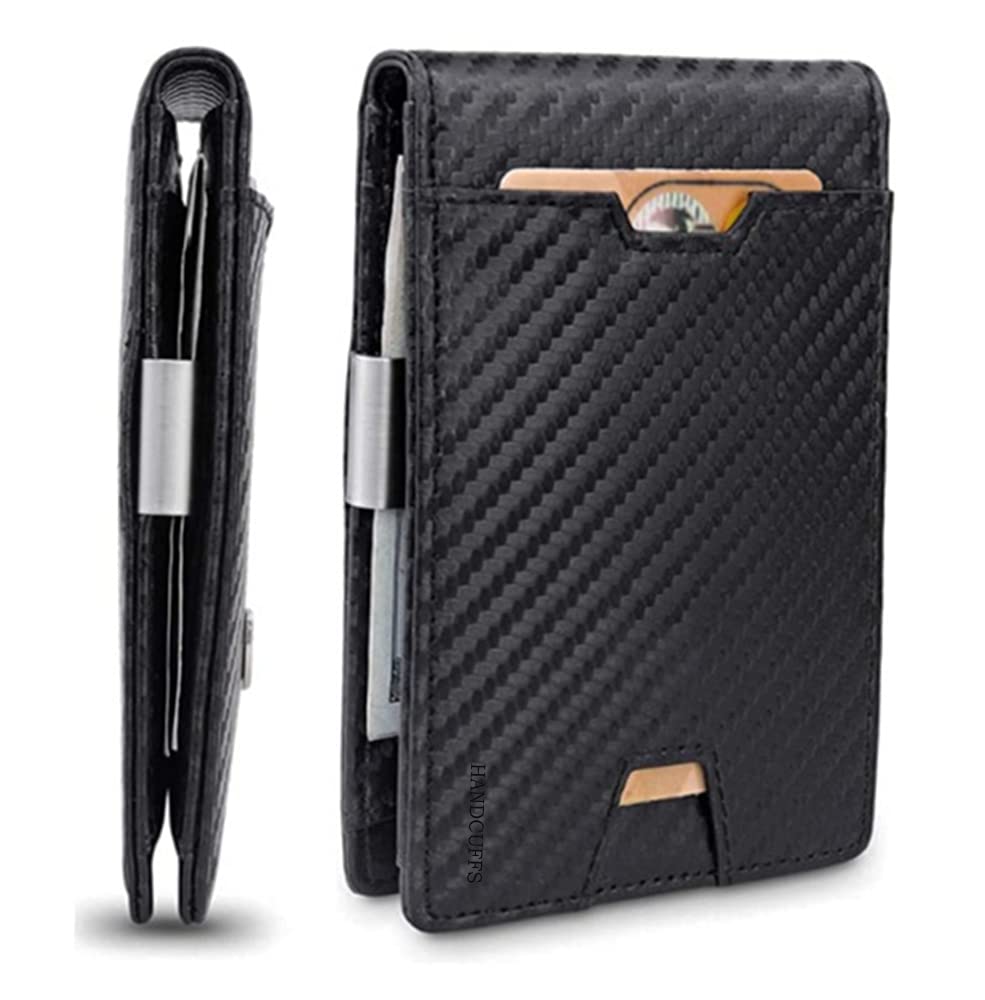 HandcuffsWallets for Men | Faux Leather | Wallet | RFID Blocking | Purse | 11 Card Slots | Thin | Slim | Stylish | Pocket | Money | Organizer (Black)