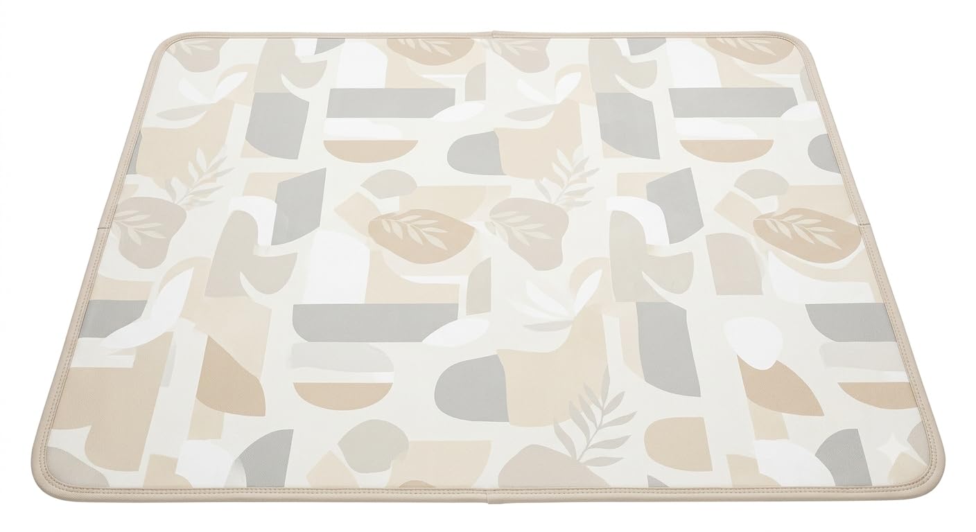 Siva Tapis d’Éveil Bébé Pliable et Épais 1cm – Grand Tapis de Jeu Mousse XXL 150x180cm Réversible – Tapis de Sol Motricité Libre Montessori, Non Toxique Certifié CE, Imperméable avec Housse