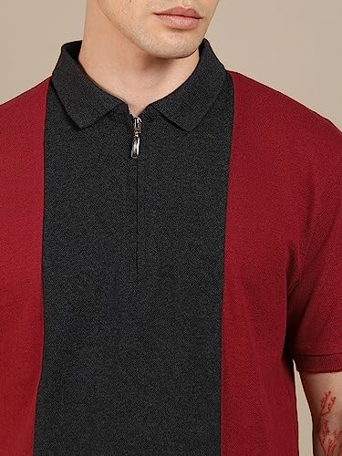 Image of Dennis Lingo Men's Cotton Polo Neck Regular Fit T-Shirt