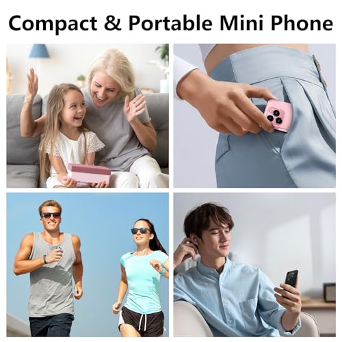 BezosMax i Mini Phone 3G Unlocked Small Smartphone with 2GB+16GB, 3.0" HD Touch Screen,Dual SIM, Pocket Cellphone, Best Gift for Kids, Mini Phone for Kids - Pink - Image 8