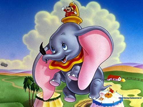 PARTYLANDIA Oblea de Dumbo para decoración de tartas de cumpleaños y fiestas temáticas