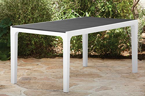 Keter 17201231 Kunststoff Tisch Harmony, Esstische in Holzoptik, Keter Gartentisch, grau, 160,5 x 94,5 cm – Bild 3