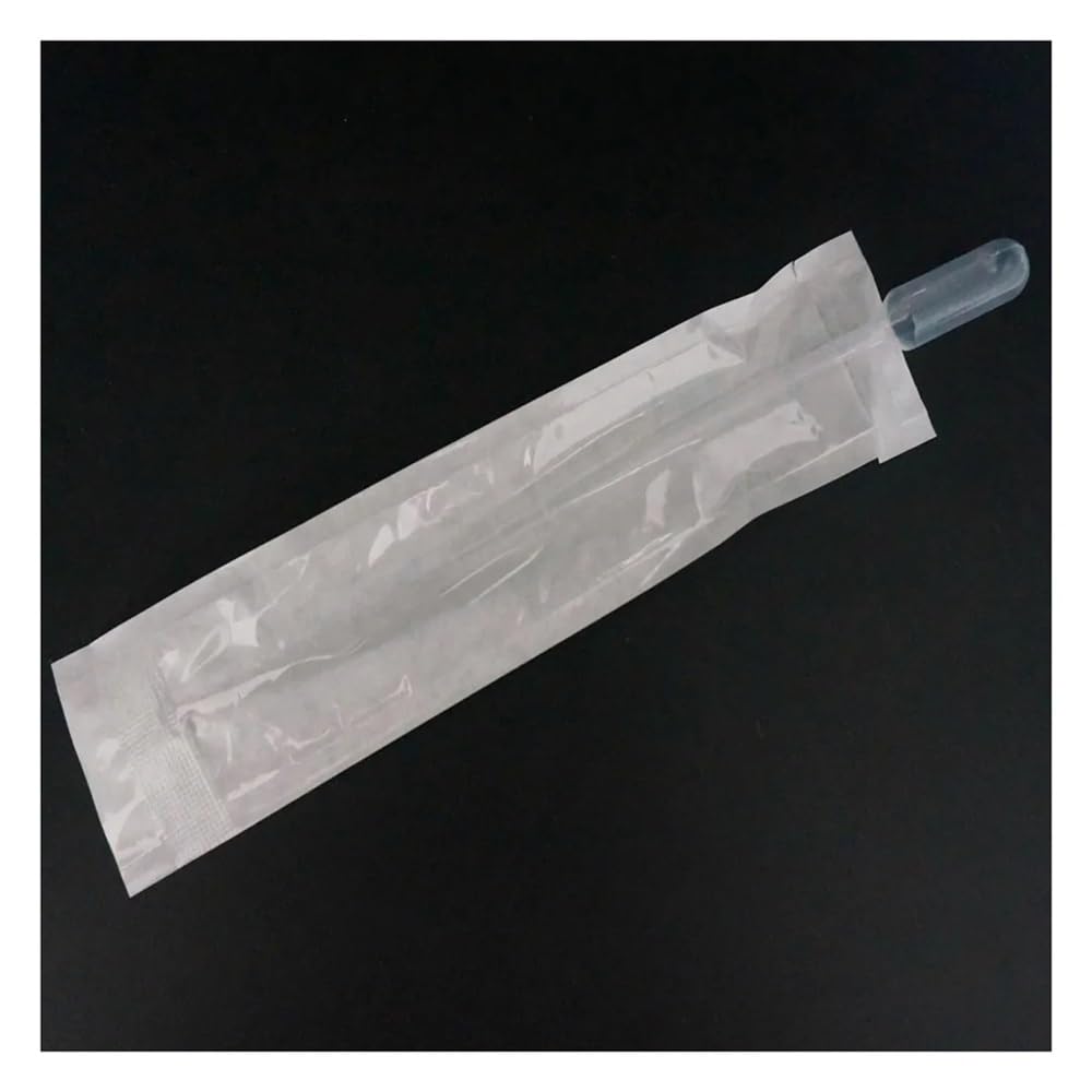 Cristalería de Laboratorio 100 pipetas de transferencia de plástico Pasteur de 1 ml, 2 ml, 3 ml y 3 ml con gotero y papel de plástico.(3ml-L 100pcs)