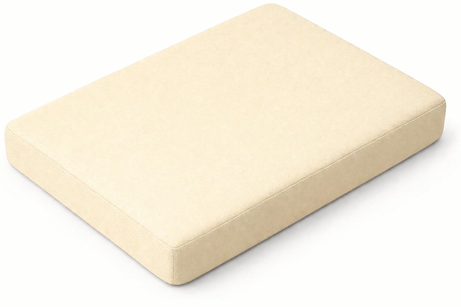 Pilates Head Cushion Headpad for Yoga Memory Foam 2"/5cm Pillow for Balance Pad, Knee Pads, Pilates Block or Yoga Cushion Removable Organic Polyester Cover Machine Washable 30×20×5cm (Cream)