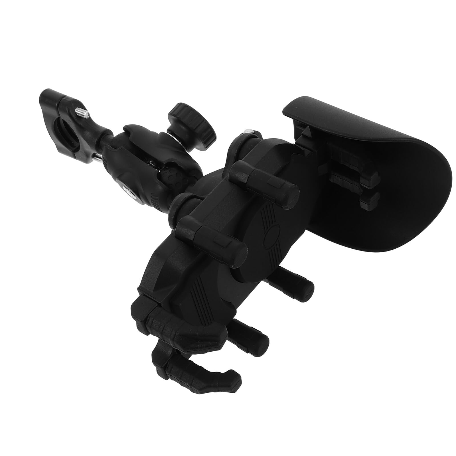 Supporto per Cellulare da Manubrio Moto Nero in Plastica e Silicone | Antifurto e Staccabile, per Scooter e Bici, Telefoni Larghi 69-93mm, Tubo 1, 6-3, 2cm
