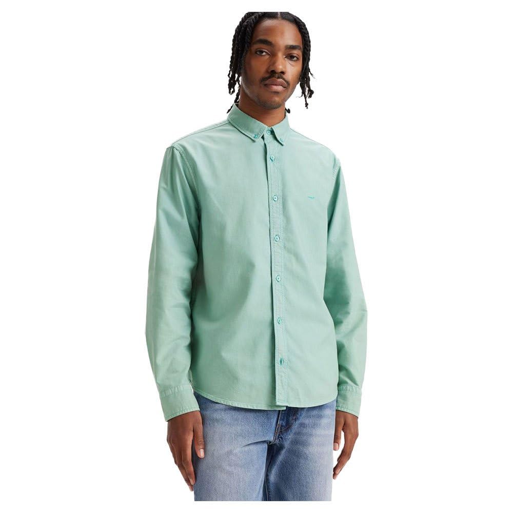 Levi's Men's Authentic Button Down Shirt, Robson Aquifer Garment Dye, XL