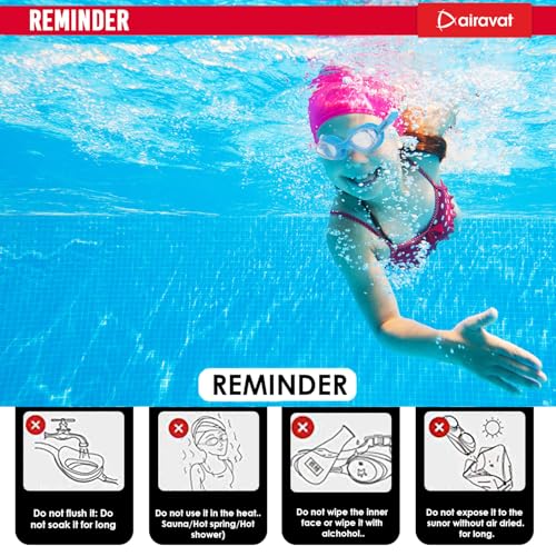 Image of AIRAVAT Hydro 1027 Swimming Goggles, Adjustable Pool Goggles For Adult, Youth, Boys & Girls, Optic Quality Poly carbonate Lenses, 100% UV Protection Anti-fog Coated, Ultra Durable (Blue)