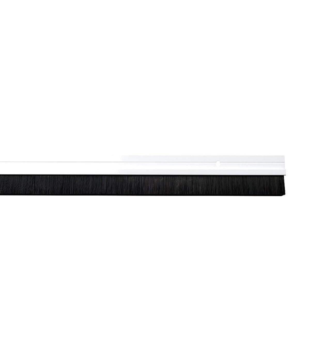WOLFPACK LINEA PROFESIONAL - Burlete Puerta Metal Blanco Con Cepillo 1 Metro