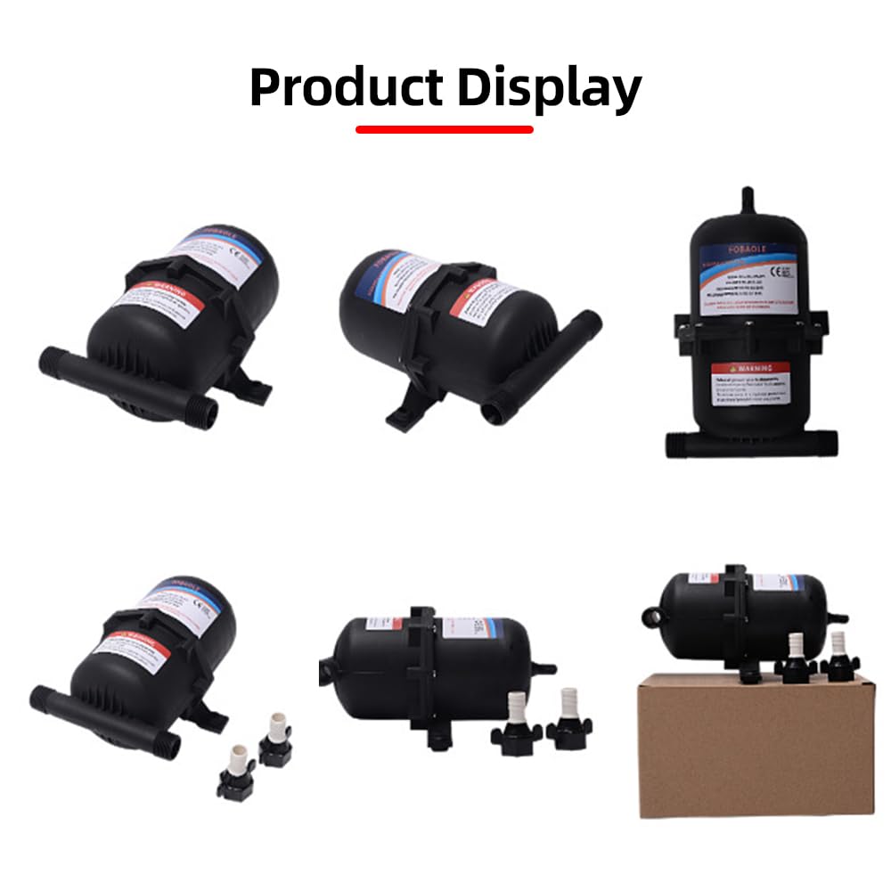 0,75 l unter Druck stehender Akkumulatortank, max. 125 PSI 1/2 MNPT-Anschluss, Druckspeicher, Durchflusskontrolle, innere Blase, reduzierter Pumpenzyklus für Wohnmobil, Boot, Reiseanhänger