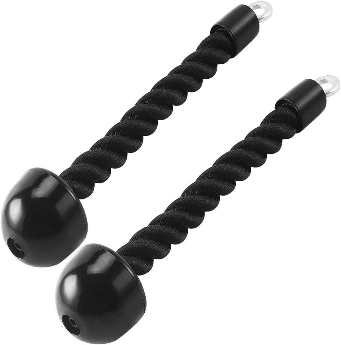 2 Pull Down Rope Single Grip Tricep Bicep Exercise Attachment for Cable Machines Multi-Training Bar ()-image-46