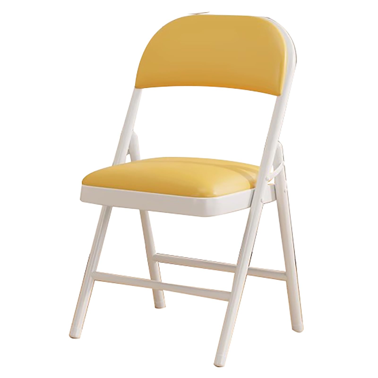 Chaise pliante en cuir pour salle à manger et réception modulable style urbain jaune