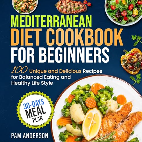 Page de couverture de Mediterranean Diet Cookbook for Beginners