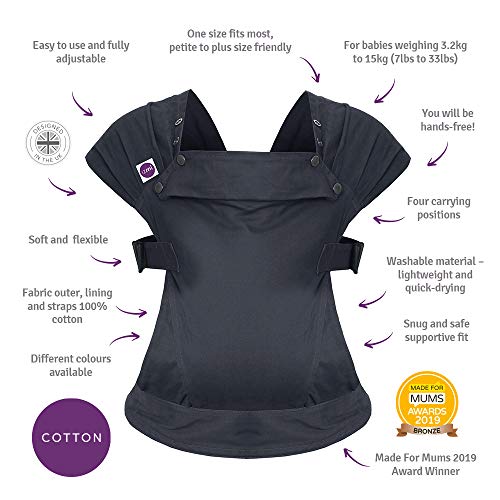 Izmi Babydrager (3.2kg-15kg), Nieuw Born Carrier, Meerdere Draagposities, Middernacht Blauw - Image 4