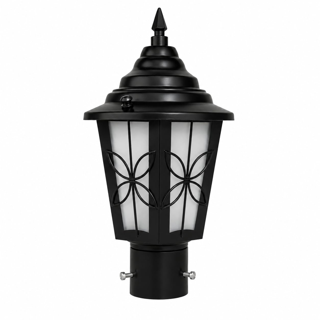 Outdoor Boundary Pillar Light, Black Metal Outdoor Post Light for Gate, Boundary & Garden, Weather Resistant Exterior Light, Bulb Not Included-picture-24