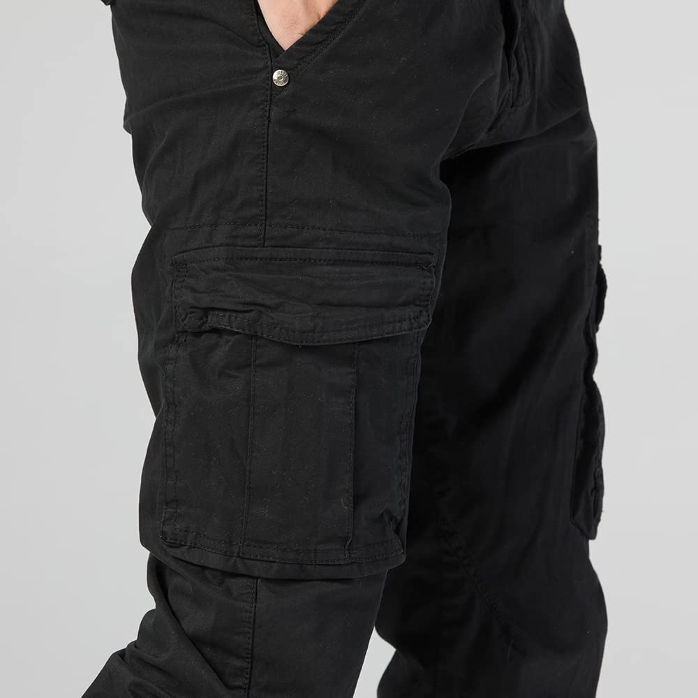 TONY BACKER Pantaloni Casual Elasticizzati Uomo Pantaloni Cargo da Uomo Pantalone in Cotone Leggero Uomo Cargo 6591