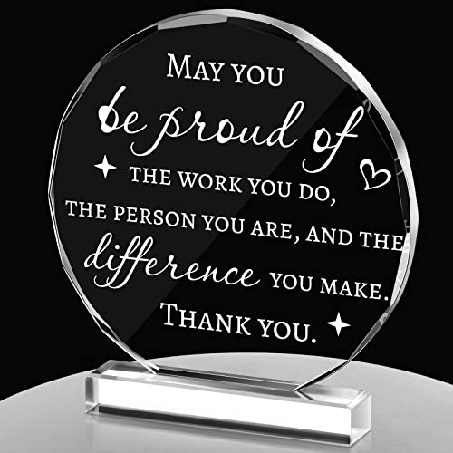 Yinder Thank You Gift For Women Inspirational Gifts Coworker Gifts Office Gift For Colleague Leaving Job Gifts Farewell Gift Appreciation Gifts For Friends Nurse Teacher Keepsake (Round) #TOP7