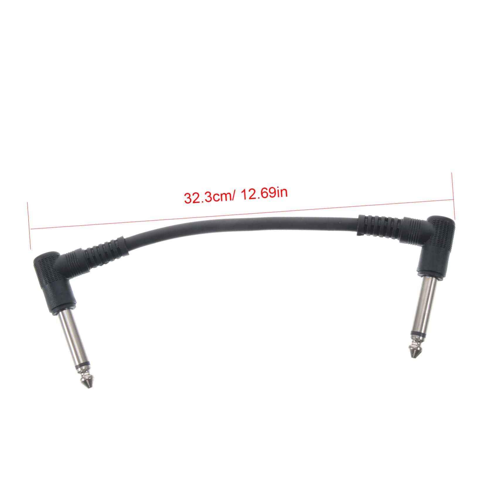 NULYLU Flat Patch Cables Guitar 6.35mm Guitar Audio Cable Electric Bass Audio 30cm Set
