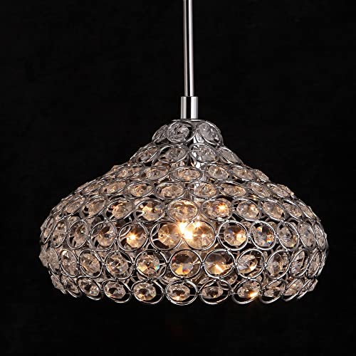 Iluminación colgante de cristal de acero inoxidable Decoración interior creativa moderna Lámpara de techo Lámpara colgante E14 Lámpara de techo LED para la decoración del restaurante de la isla de la Cover