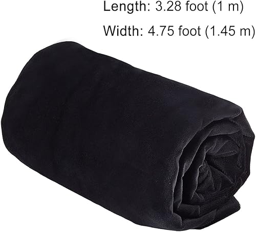 Miniatura 2 de BENECREAT Tela de tapicería de terciopelo negro, 57 x 39 pulgadas, elastano para silla, material de cortinas para coser bricolaje, ropa, disfraces,