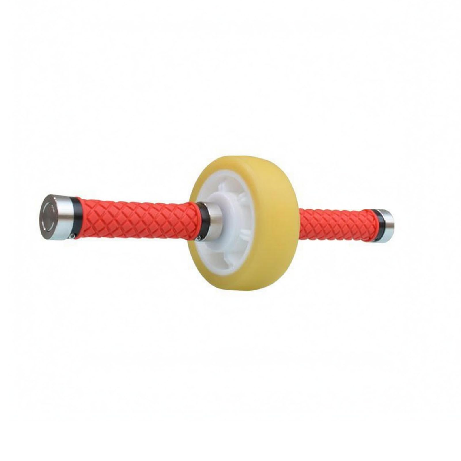 Geometric-patternedTextured Grips Ab Roller Wheel Metal Handles Ab Exercise Wheel Silver End End Cover Exercise Equipment Portable for Abdominal Training, Indoor, 12.5CM-image-14