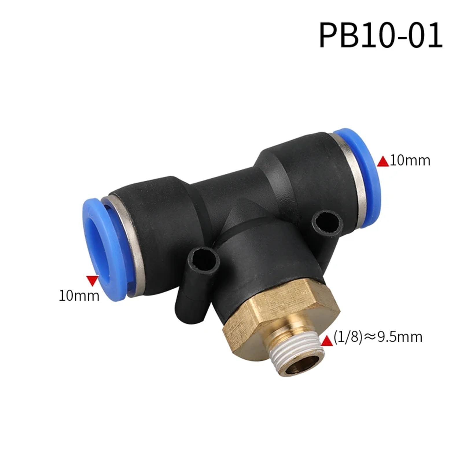 Regulador neumático de 4 mm, 6 mm, 8 mm, 10 mm, 12 mm, conector de válvula de ajuste de tubo de manguera de 0,3 cm, 0,6 cm, 1 cm y 1 cm (PB10-01)