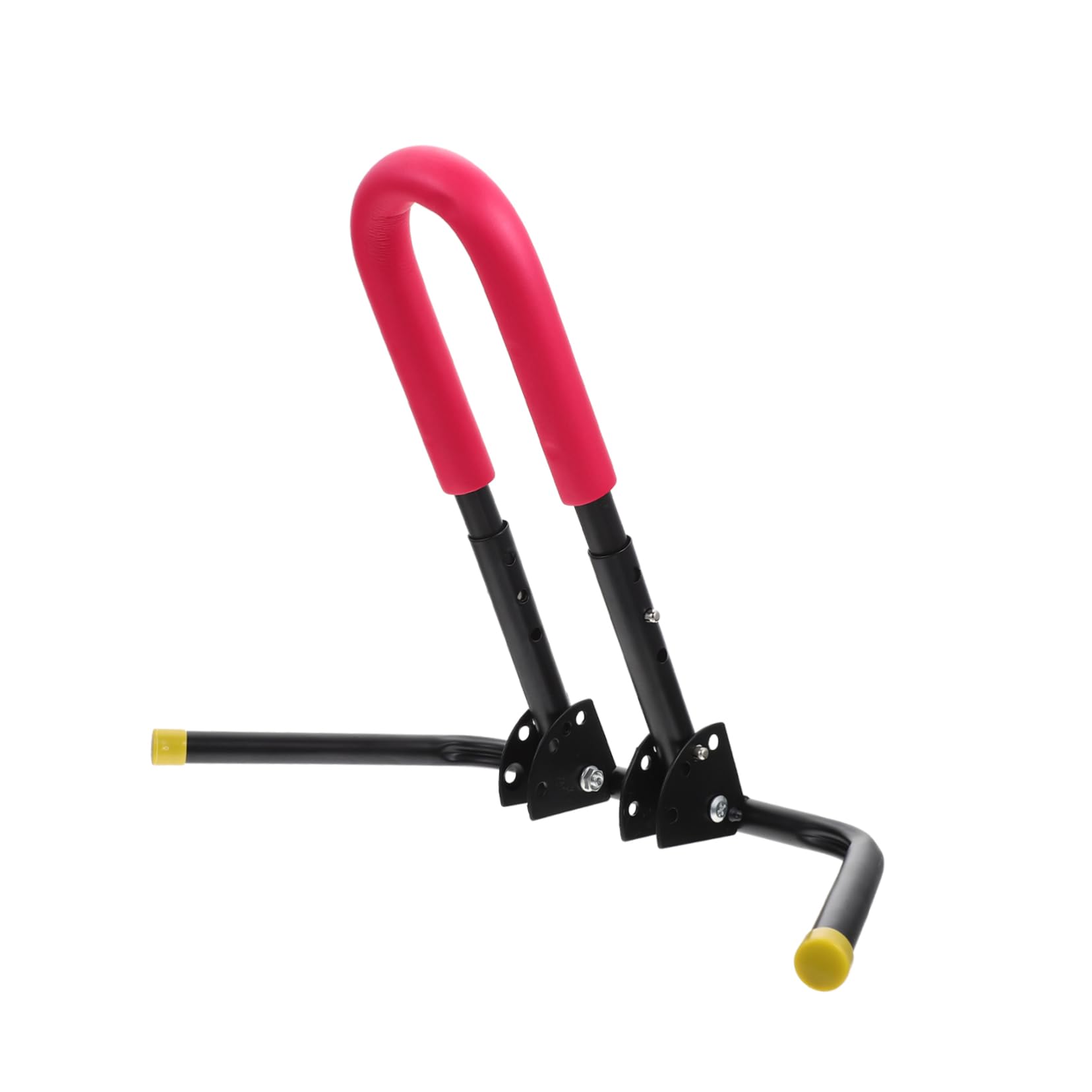 YARNOW Telaio Supporto Auto Bilanciata Portabiciclette da Parete Pedali Ciclismo Scooter Garage Portabiciclette Cavalletto Stare in Piedi Portabici Posteriore Calcio Metallo Rosso