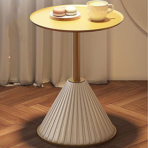 Table basse pour le salon et petite table d'appoint ronde en métal noir - 4