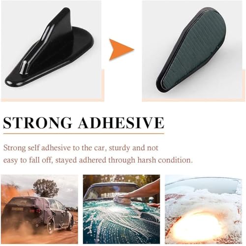 Image of 10Pcs Black Fin Air Vortex-Generator Diffuser Universal Shark Fin Kit Compatible with Car Roof Wing Pointed Auto Accessories.