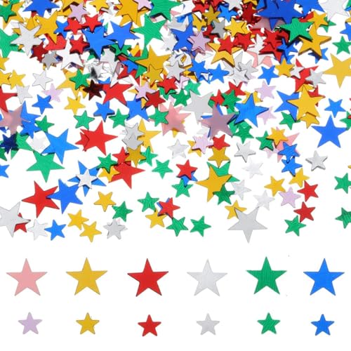 YALiya Confeti Purpurina Mini Lentejuelas Estrella Para Cumpleaños, Boda, Navidad, Fiesta Temática (60g)