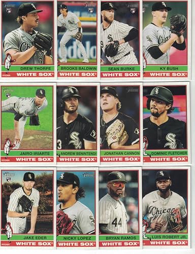 2025 Chicago White Sox Baseball Card Team Set / Complete 2025 Topps Heritage Chicago White Sox Baseball Card Team Set with (12) Cards. *Plus Bonus* This listing also includes a Bonus Chicago White Sox Topps Heritage Baseball Card Team Set from the past!