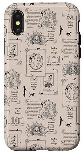 Coque iPhone X/XS Disney cadeau idéal 101 Dalmatiens vintage