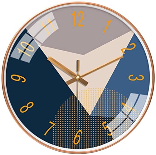 Image of Wall Clock 12 inch Silent Quartz Decorative Wall Clock Non-Ticking Classic Digital Clock Battery Operated Round Easy to Read Handheld Complete Home /Kitchen /Bedroom (404)
